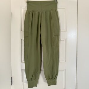 Athleta Light Olive Green Cargo Joggers